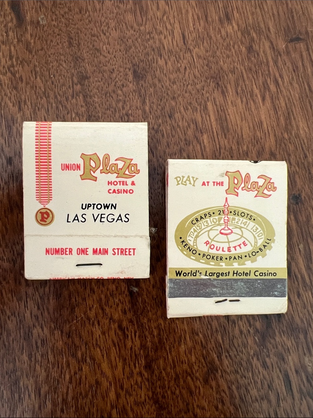 Vintage Matchbox Covers “Union Plaza Hotel & Casino Las Vegas NV”